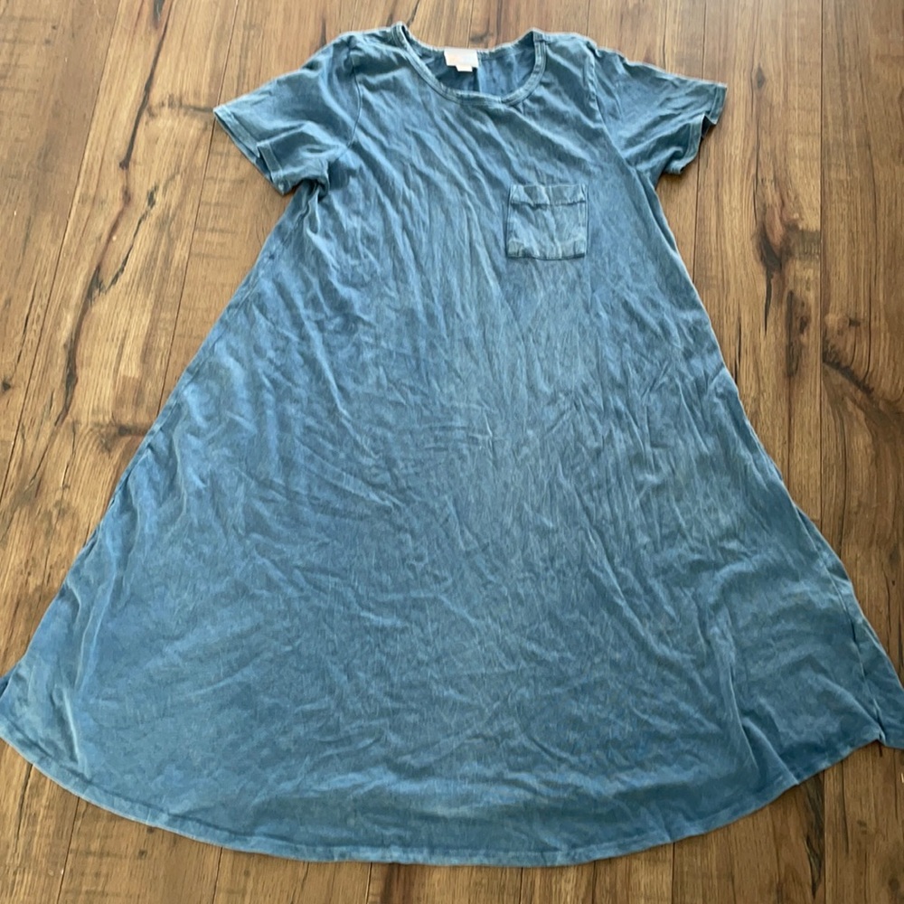 Red and blue acid wash Lularoe XXS Carly